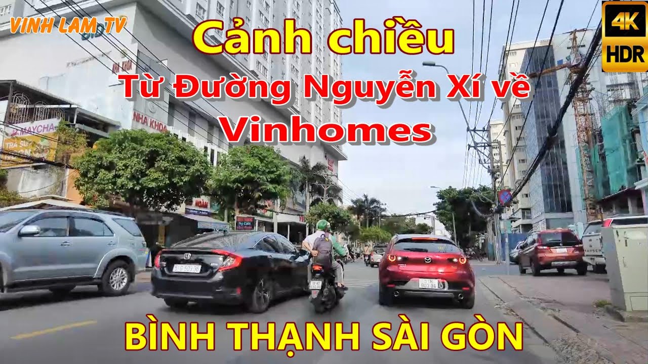Cảnh chiều Đường Nguyễn Xí về Vinhomes Bình Thạnh Sài Gòn