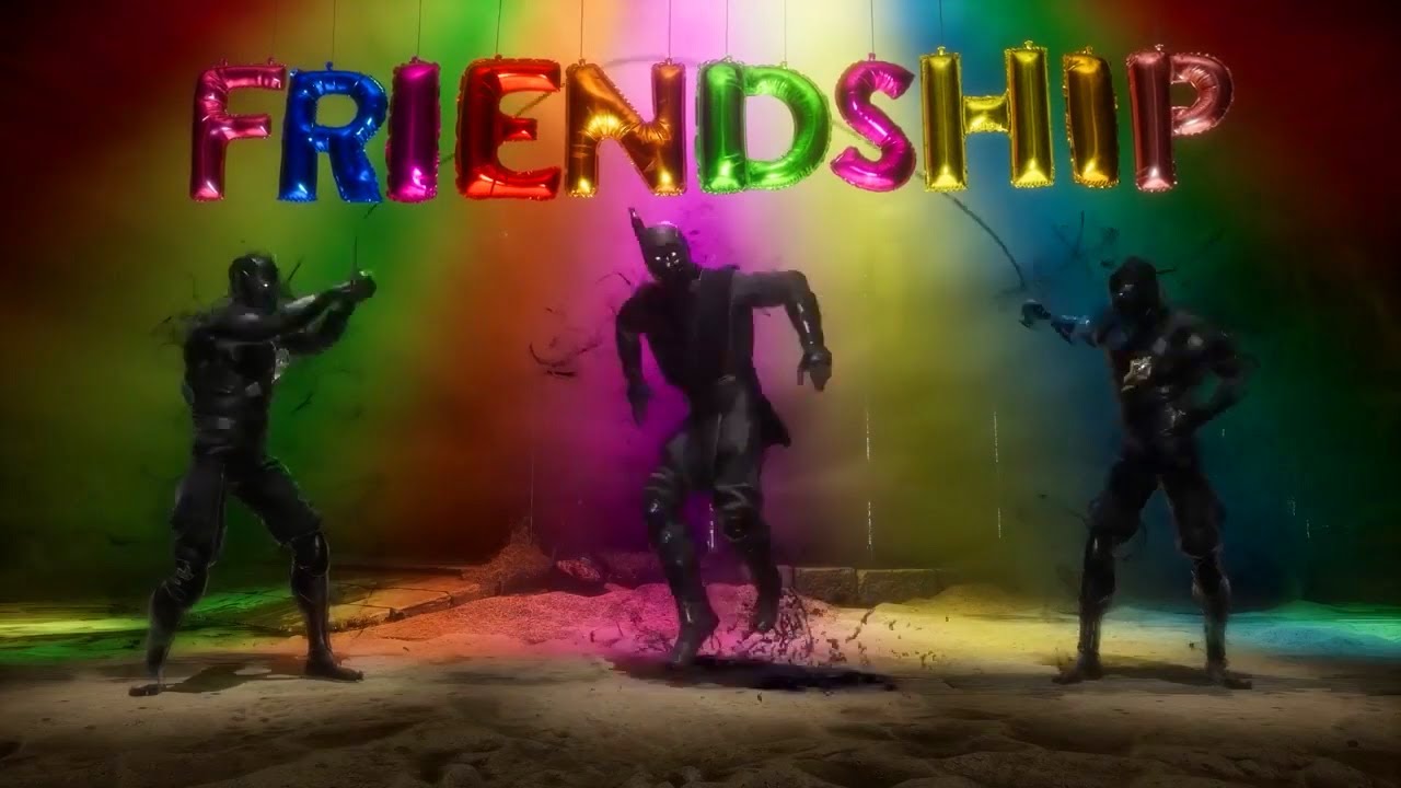 Mortal Kombat 11 - All Friendships So Far Noob Saibot, Sub-Zero, Scorpion and Kano