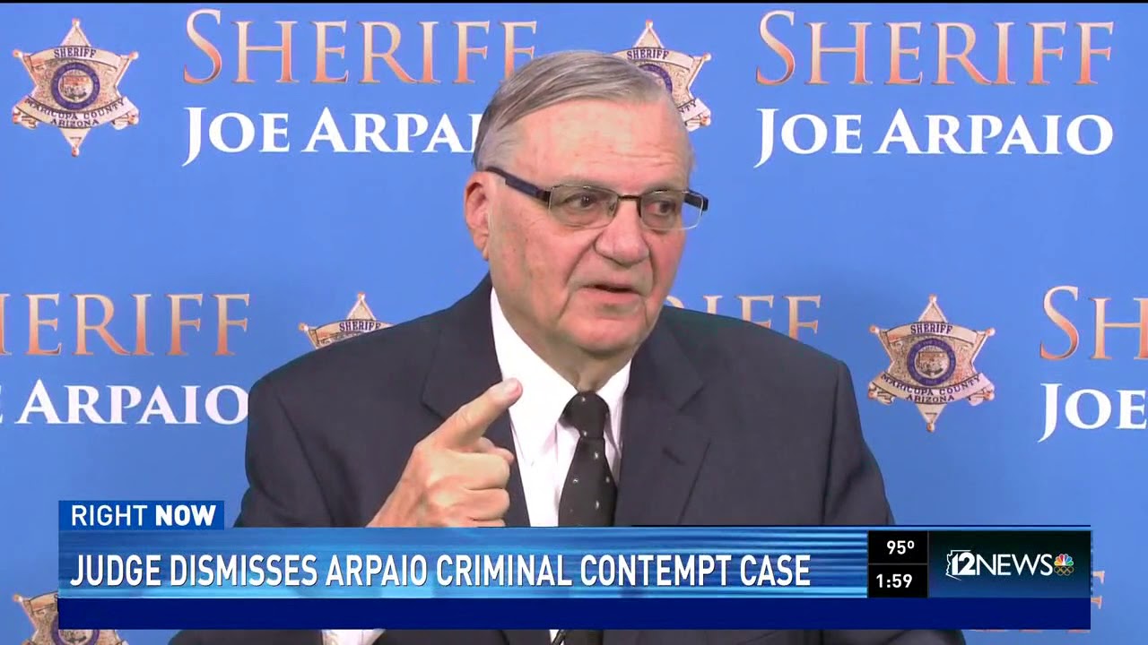 Judge dismisses Joe Arpaio's criminal contempt case