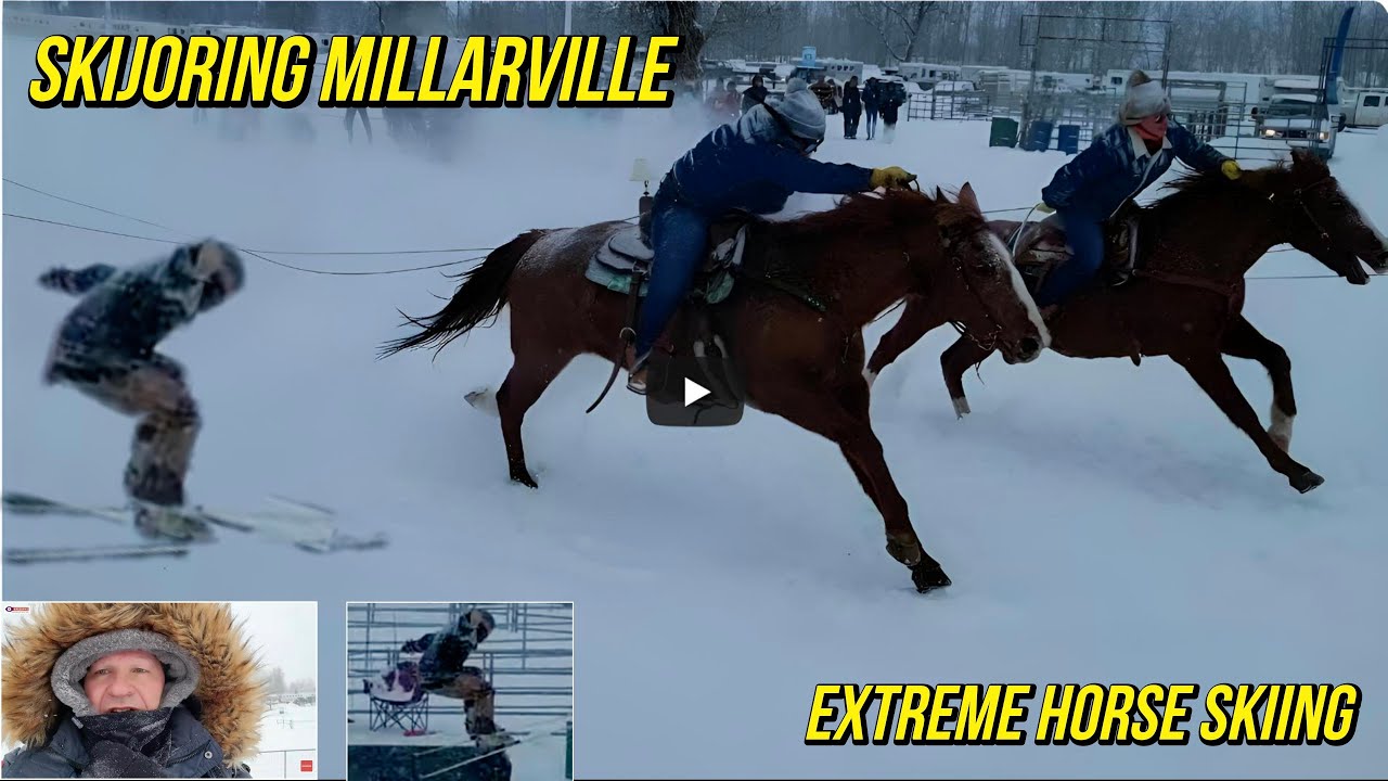 Skijoring Millarville Alberta | Extreme Horse-Pulled Skiing Action!