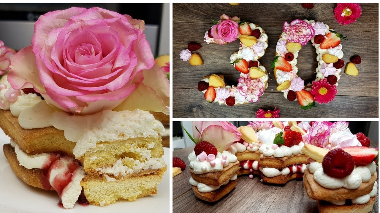 Zahlentorte aus Keksteig I Trendtorte 2018 I Numbercake I Kekskuchen I lettercake diy