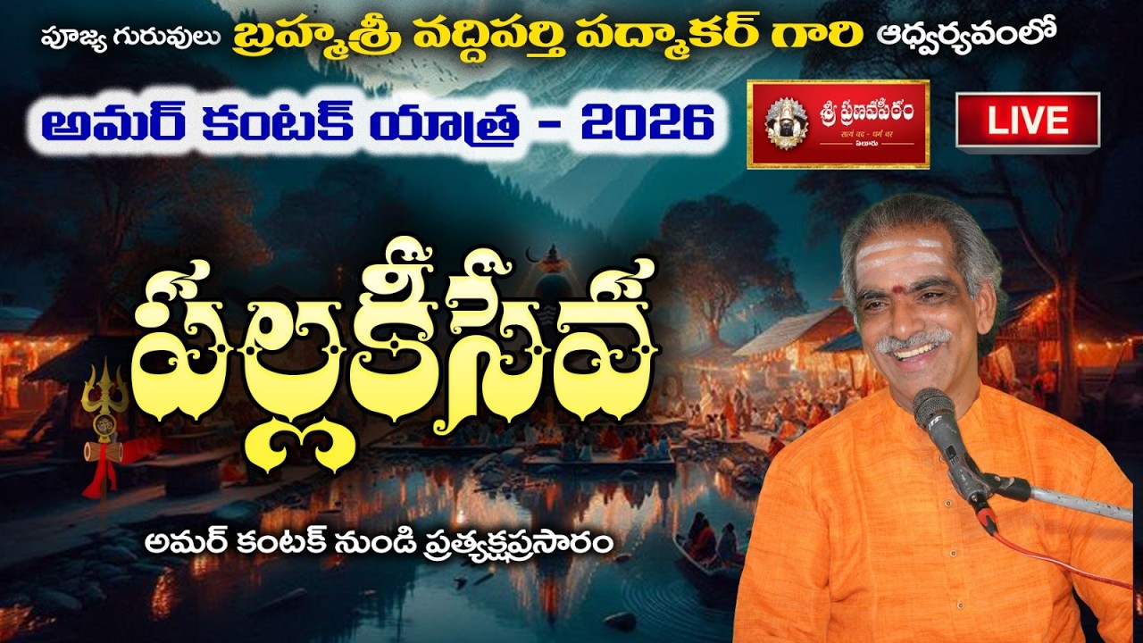 Pallaki seva  | పల్లకి సేవ | By Brahmasri Vaddiparti Padmakar | Live From Amarkantak