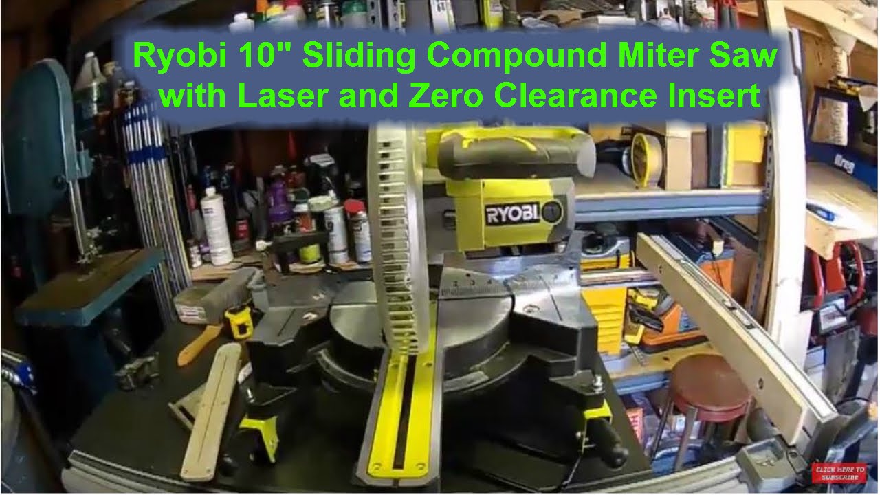 Ryobi 10 Inch Sliding Miter Saw with Zero Clearance Insert