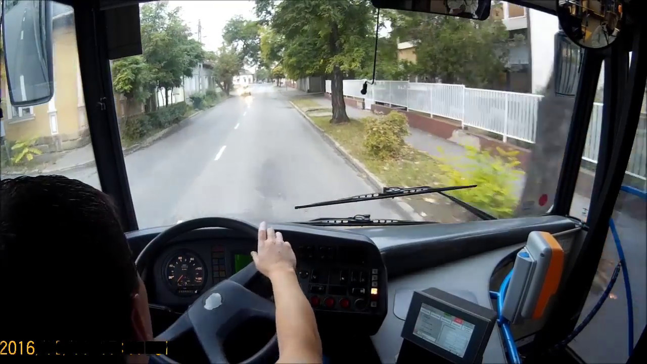35-ös Busz. BKV. VANHOOL NEW AG330 CNG. (Cockpit View) Budapest.  2016.