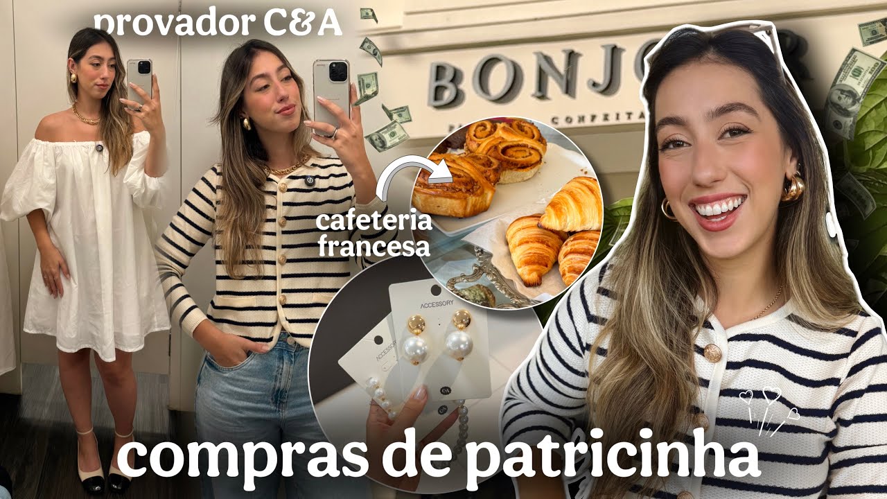 DIA DE PATRICINHA: COMPRINHAS de Vestidos, Farmácia e Cafeteria Francesa ☕️💫 Cacá Anjos