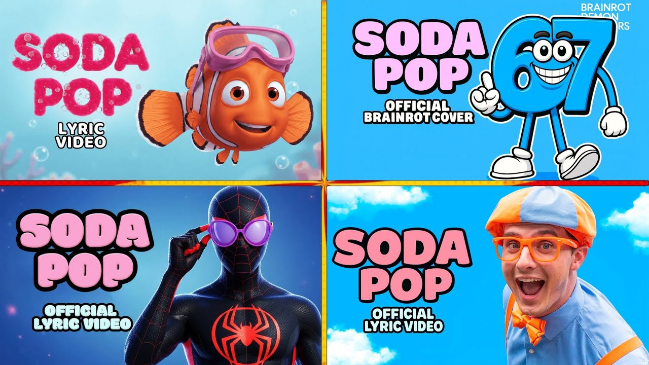 SRIDER MAN 🆚 BLİPPI 🆚 NEMO 🆚 SIX SEVE SODA POP MEGA BATTLE 🎵 Who Is Best#3