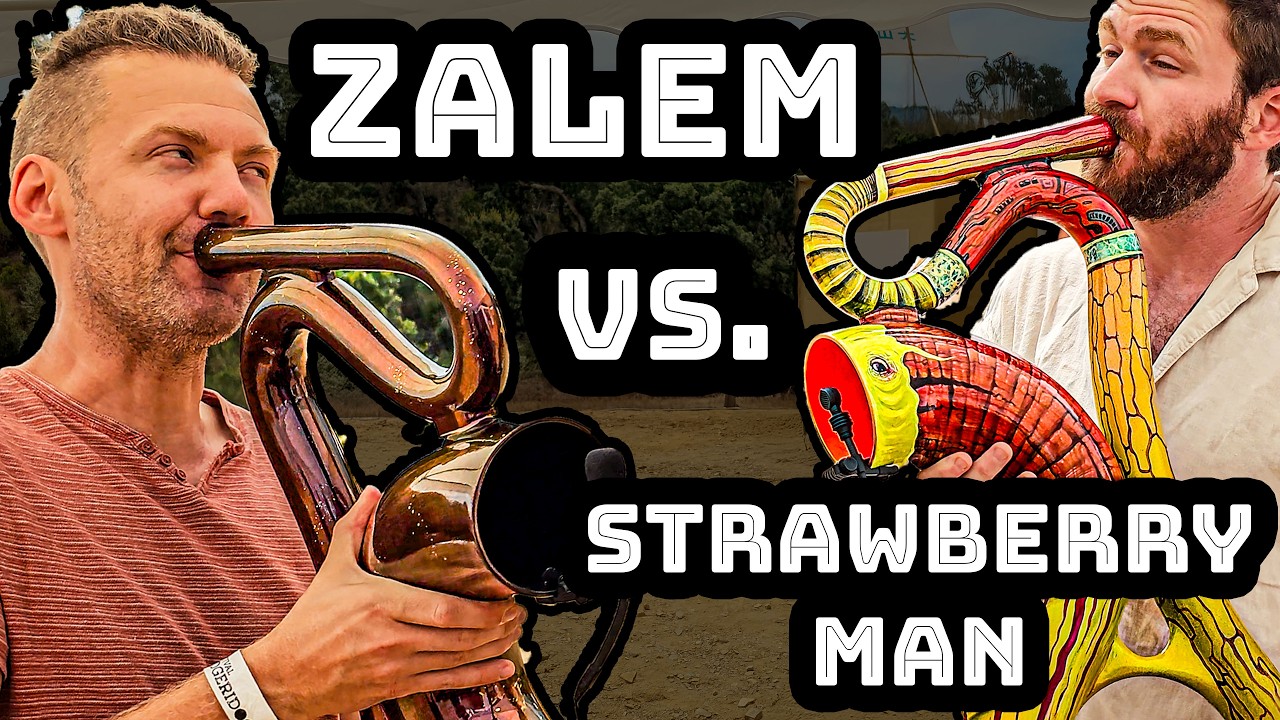 Zalem VS Strawberry Man | Insane Live Didgeridoo Beatbox Battle | Rudi Delarbre & Eldar Blau