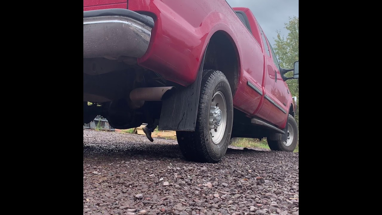 7.3 Powerstroke Stock Exhaust vs. Diamond Eye 5” exhaust with muffler