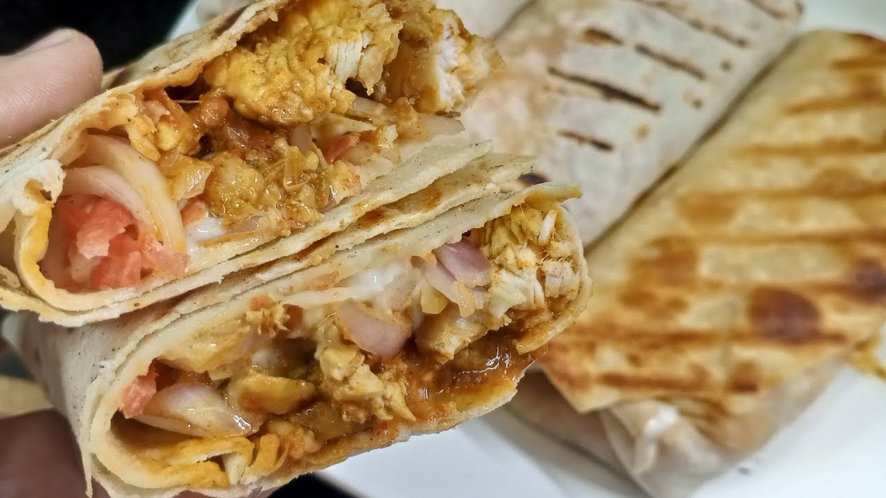 Spicy Chicken Wrap Recipe | Chicken Shawarma Wraps By saima'skitchenette 