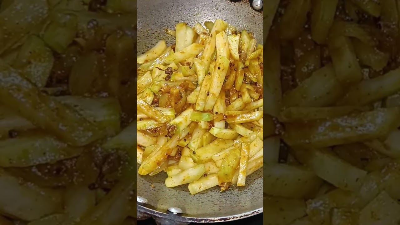 kohlrabi fry ( olo kobi ) delicious recipe u most try it . #deliciousfood #kohlrabi #subscribenow