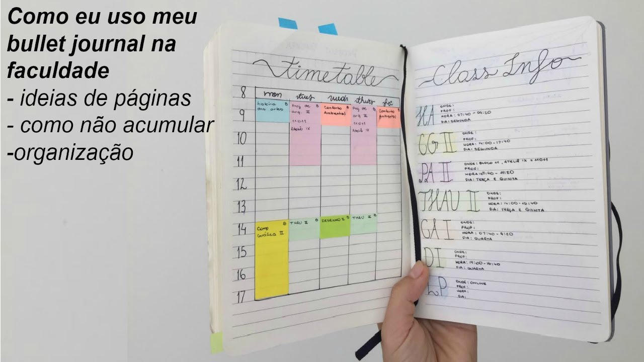 COMO USAR BULLET JOURNAL PRA FACULDADE | Organização