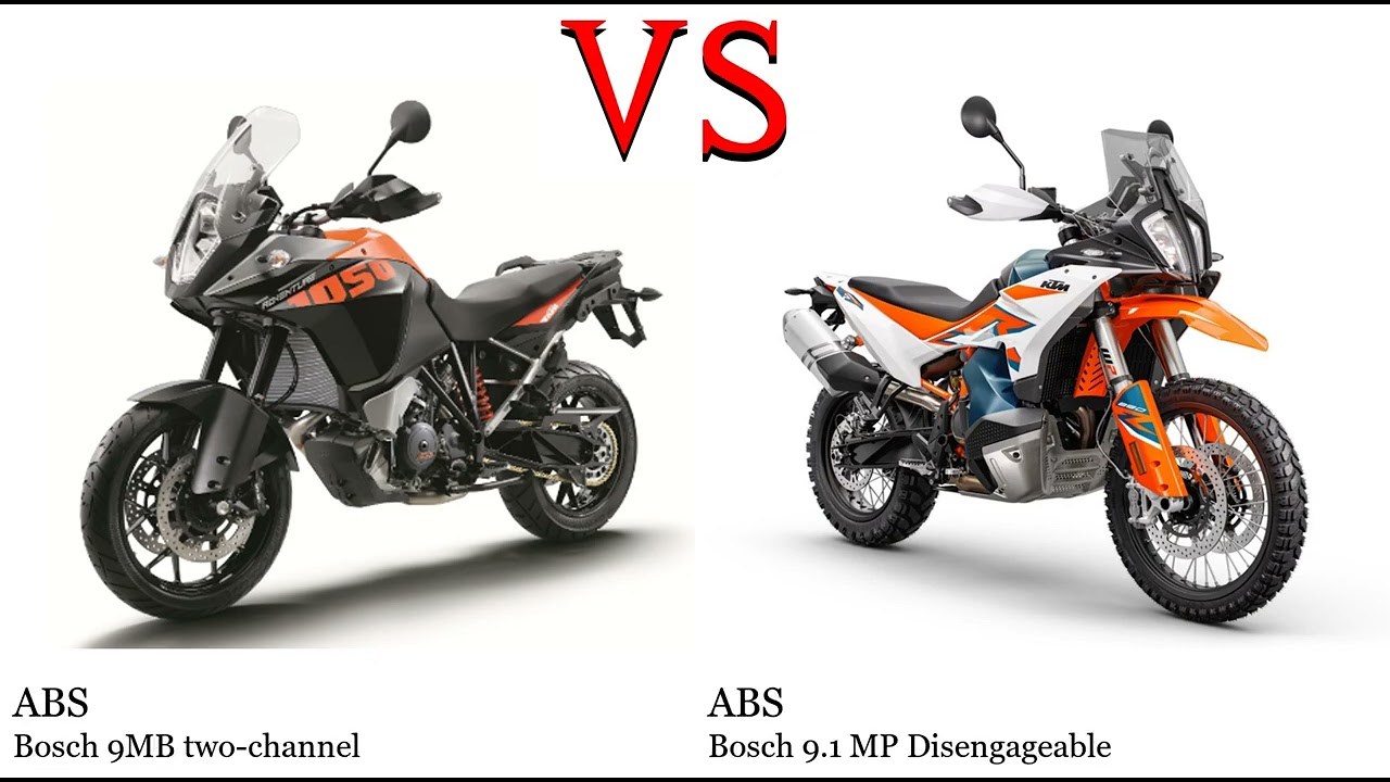 KTM Adventure 1050 vs KTM Adventure 890 Test specification comparison