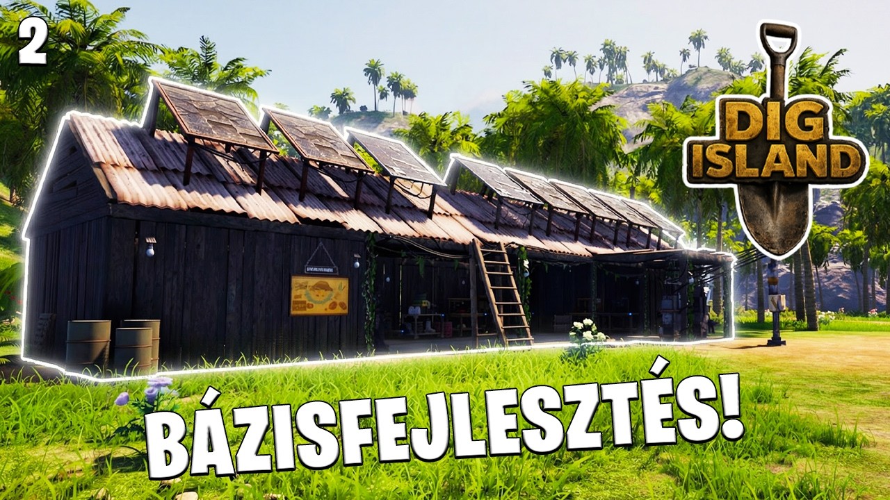 Dig Island LIVE #2 - BÁZISFEJLESZTÉS! Gépupgrade-ek, craft és gyorsabb haladás!
