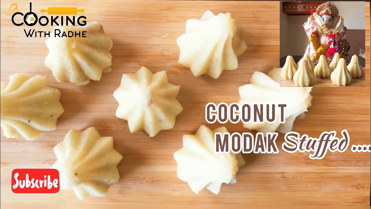 Nariyal Modak Recipe | Coconut modak with dry fruit filling | Stuffed modak | Modak CookingwithRadhe
