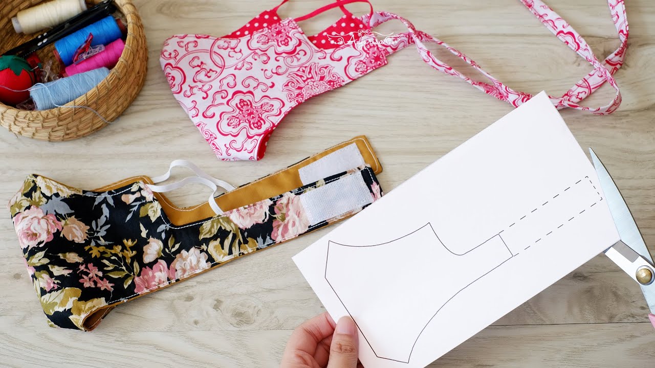 PRINTABLE Pattern for Face Mask with Ties 😍 EASY Tie On Mask Pattern
