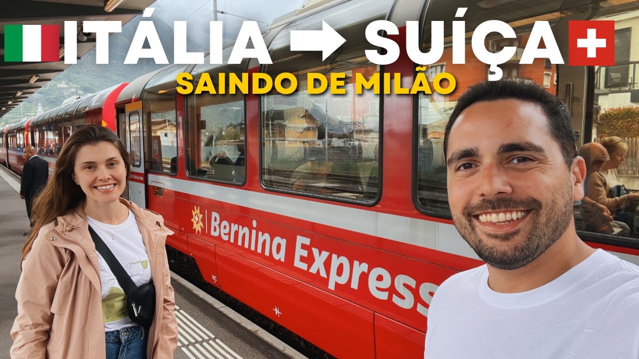 Nossa Viagem De Trem Itália → Suíça 🇨🇭Bernina Express | Série Itália ep.08