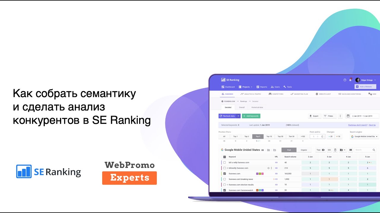 Как собрать семантику и сделать анализ конкурентов в SE Ranking