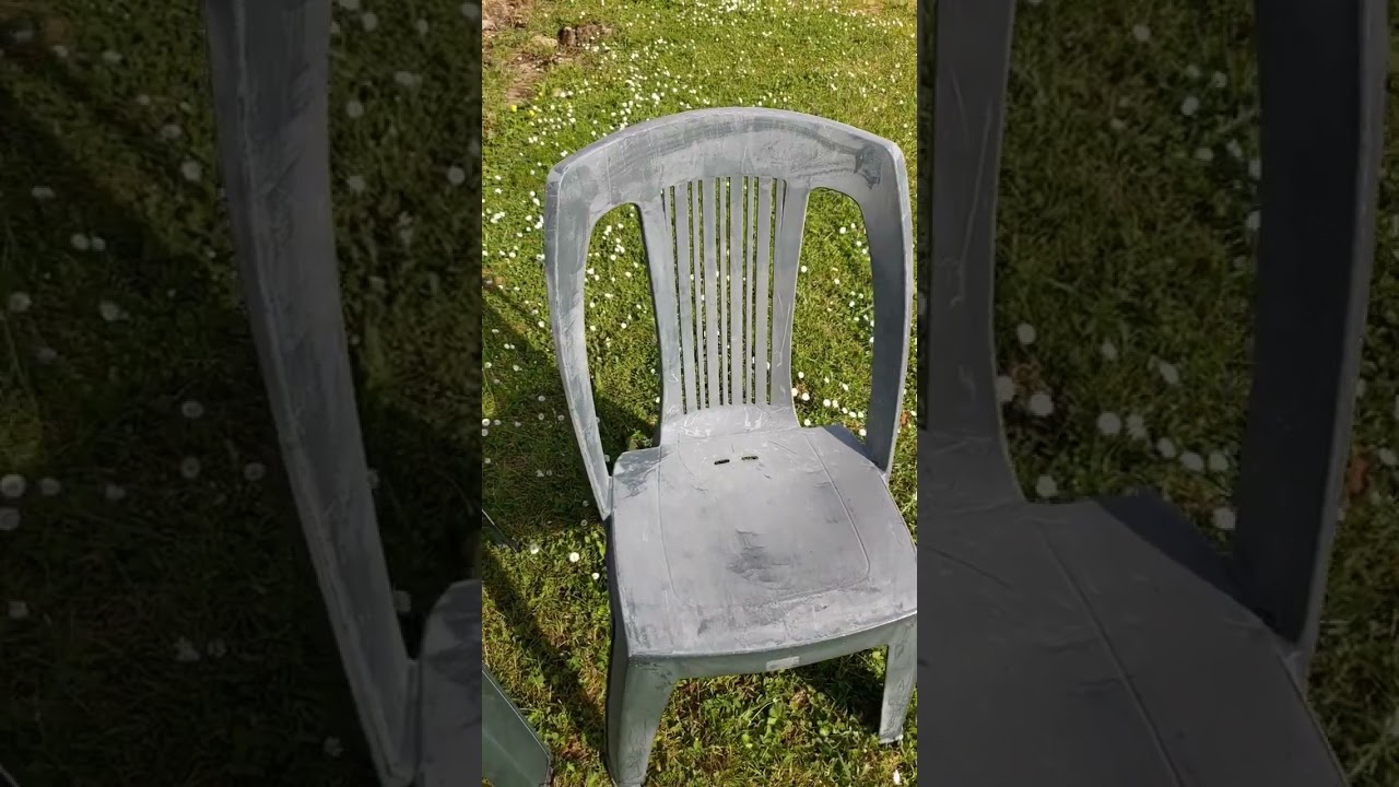 Rénovation chaise en plastique.