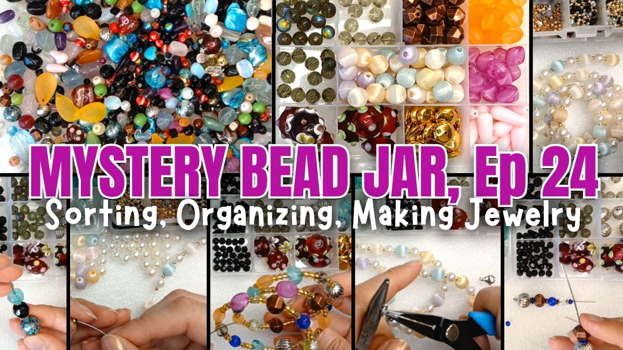 Mystery Bead Jar Beading Session Ep 24 - What can I make with this mixed bead soup?