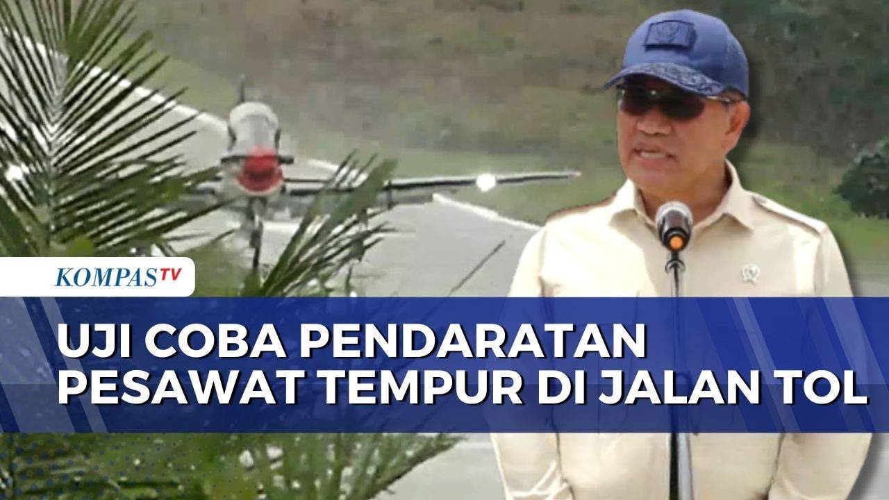 Pesawat F-16 dan Super Tucano Uji Coba Mendarat di Tol Trans Sumatera | KOMPAS PETANG