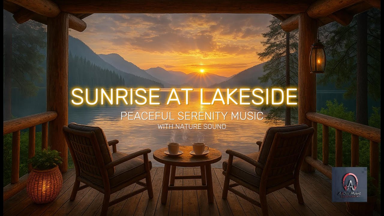 Peaceful Sunrise by the Lakeside Cabin | Relaxing Morning Ambience for Meditation & Reflection