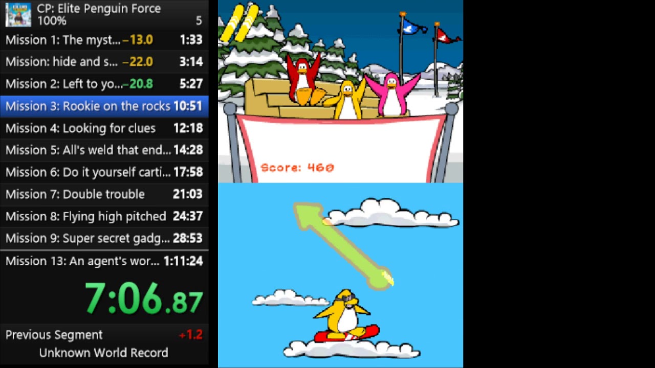 Club Penguin: Elite Penguin Force 100% speedrun in 1:05:46