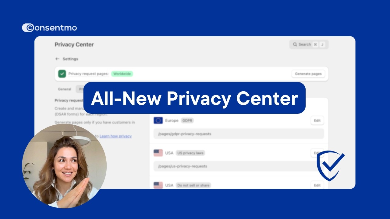 Privacy Center for Shopify | DSAR Pages, GDPR & CCPA Compliance | Consentmo Update