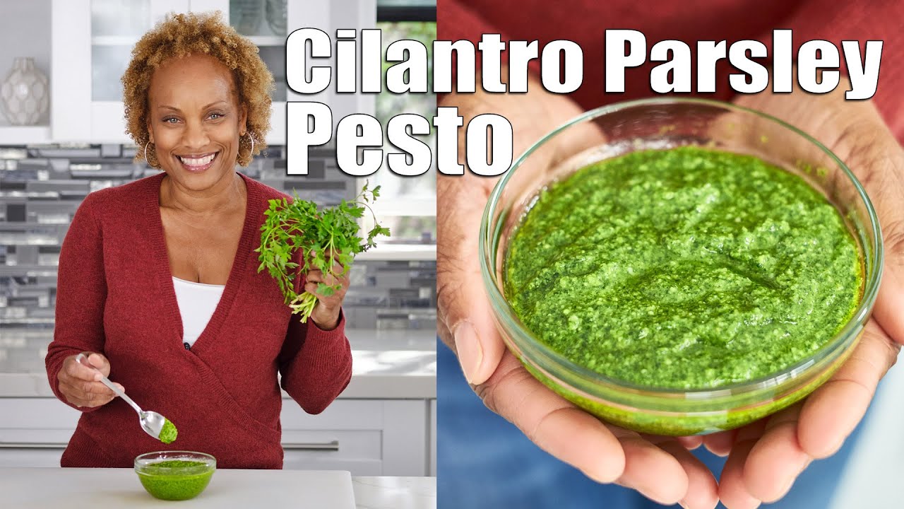 Cilantro Parsley Pesto Sauce | gluten-free