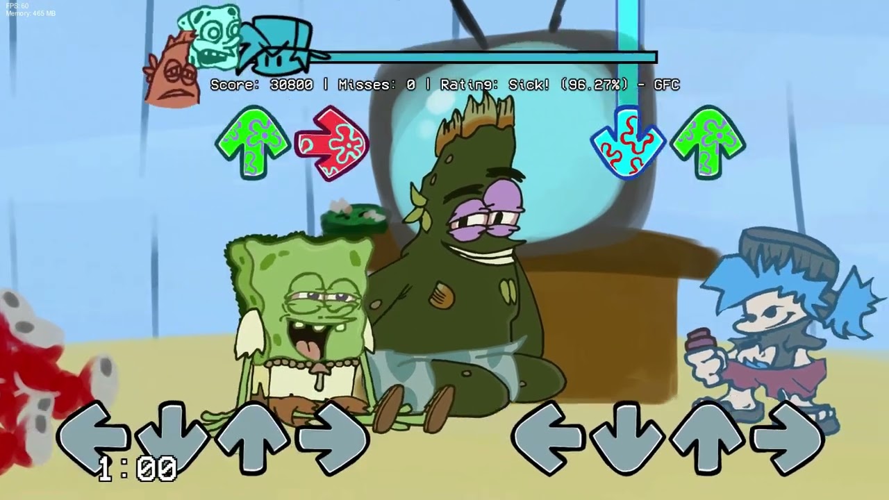 FNF vs Evil Spongebob & Pattrick - Devils Lettuce (Spongebob Lost Episodes/Creepypasta)