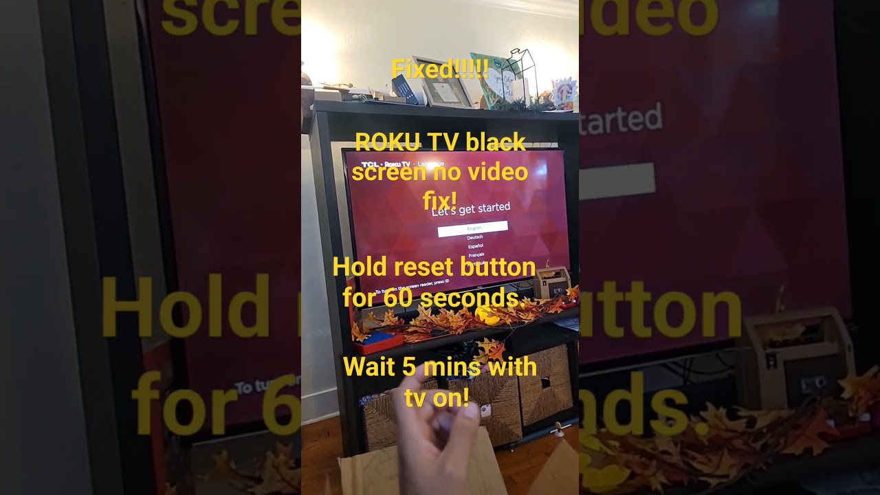 TCL ROKU TV Black screen no video! I fixed mine!