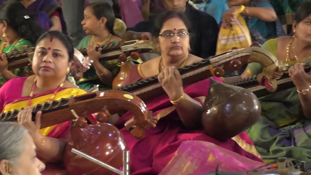 108 Veena ensemble NADANJALI | Veena Kannan | Pratyaksha Raja Shyamala Avarana Pooja | Mandali