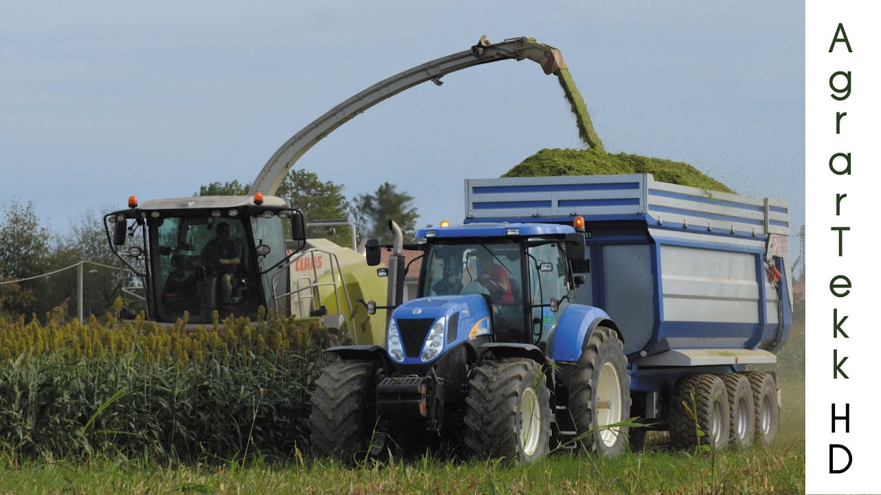 *HERO 4* - New Holland T7070 AC Open Pipe + Pagliari Airone 720 - Sorghum Silage 2015