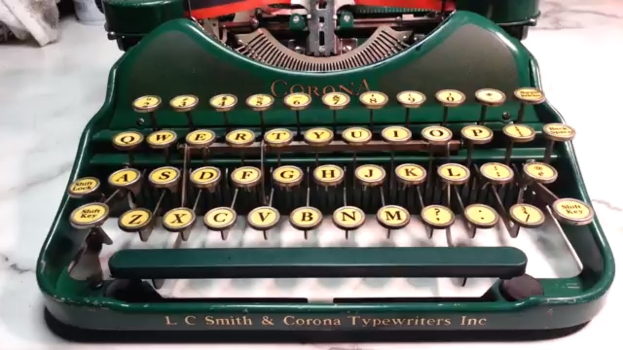 Corona 4 Typewriter Ribbon Install Clean & Service Demo