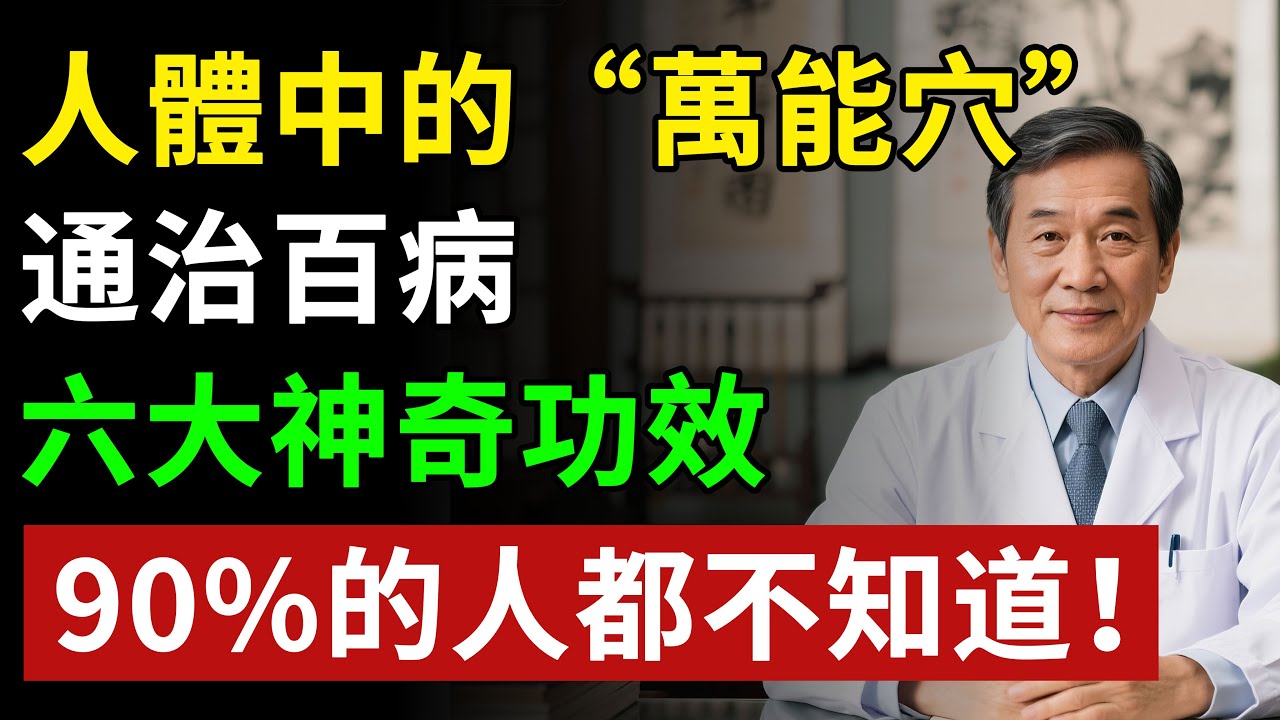 人體中的“萬能穴”，通治百病，六大神奇功效，90%的人都不知道！揭秘養生真相健康知識老年健康#健康知识 #健康飲食 #養老生活 #老年健康 #樂齡健康