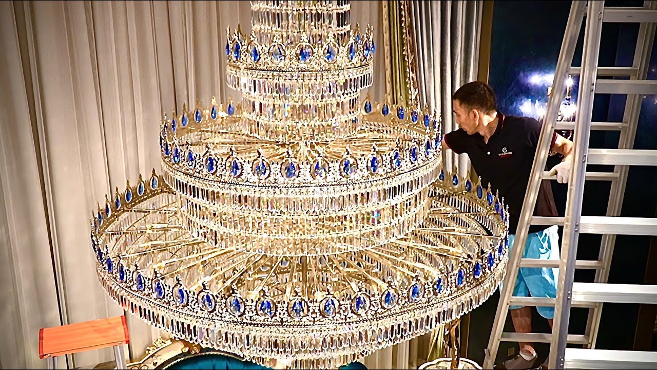 The manufacturing process of luxury crystal lamps in China