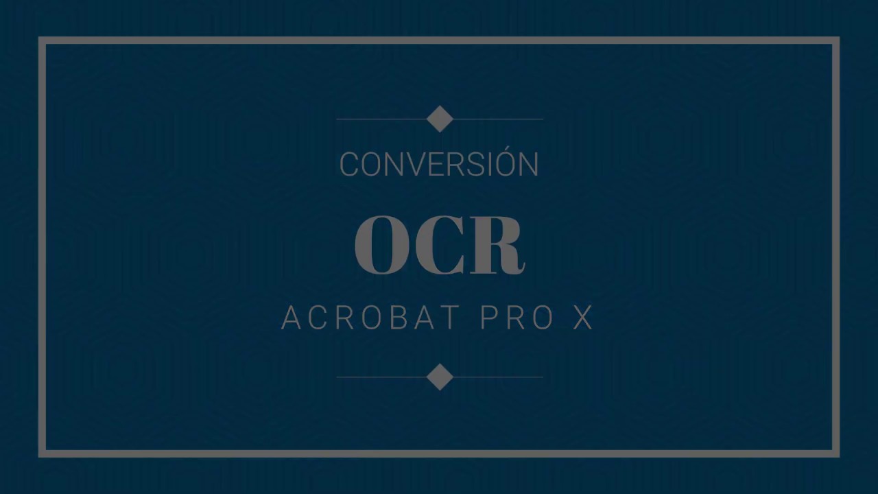 Como hacer OCR con Acrobar PRO X