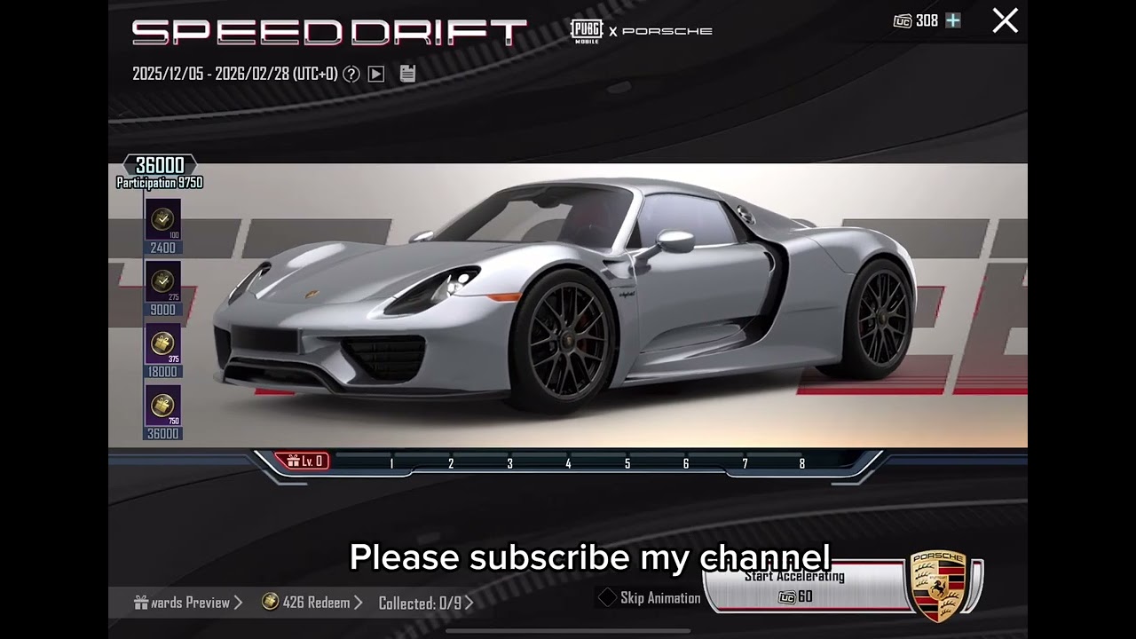PUBG mobile new PORCHE car only 9000+ UC kindly support and subscribe my channel pleaseeee
