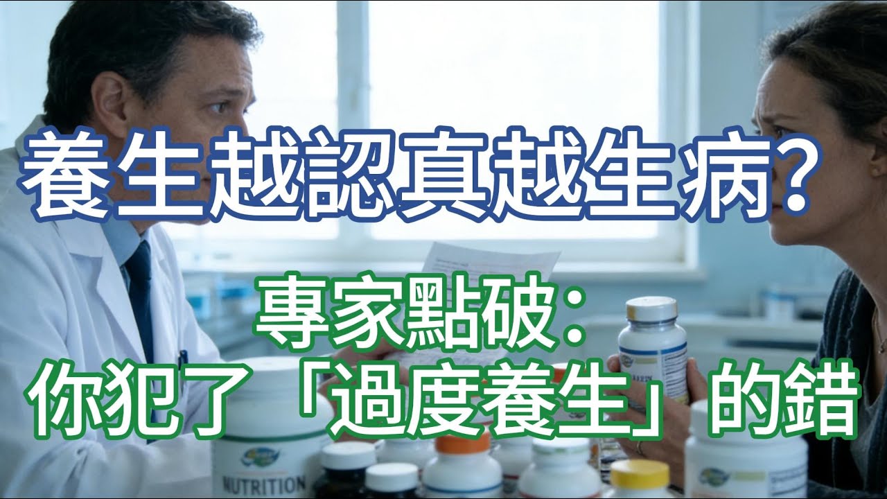 養生越認真越生病？專家點破：你犯了「過度養生」的錯