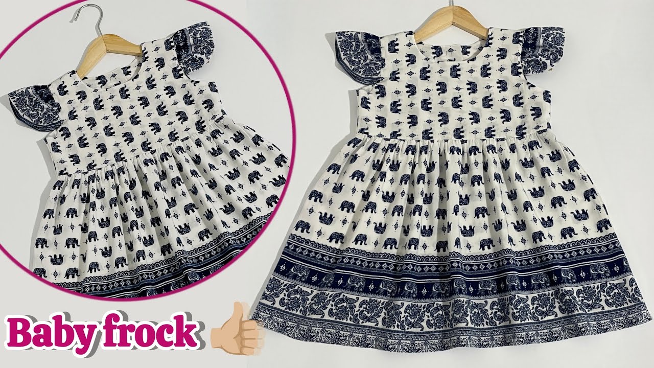 How to Sew Baby Frock at Home | Simple DIY Baby Dress Cutting & Stitching