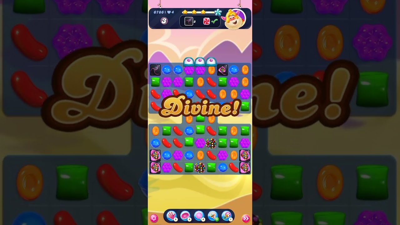 Candy Crush Saga, level 6786 - 67800. Lost win streak, Gagal diakhir level😭😭.  lose my gold