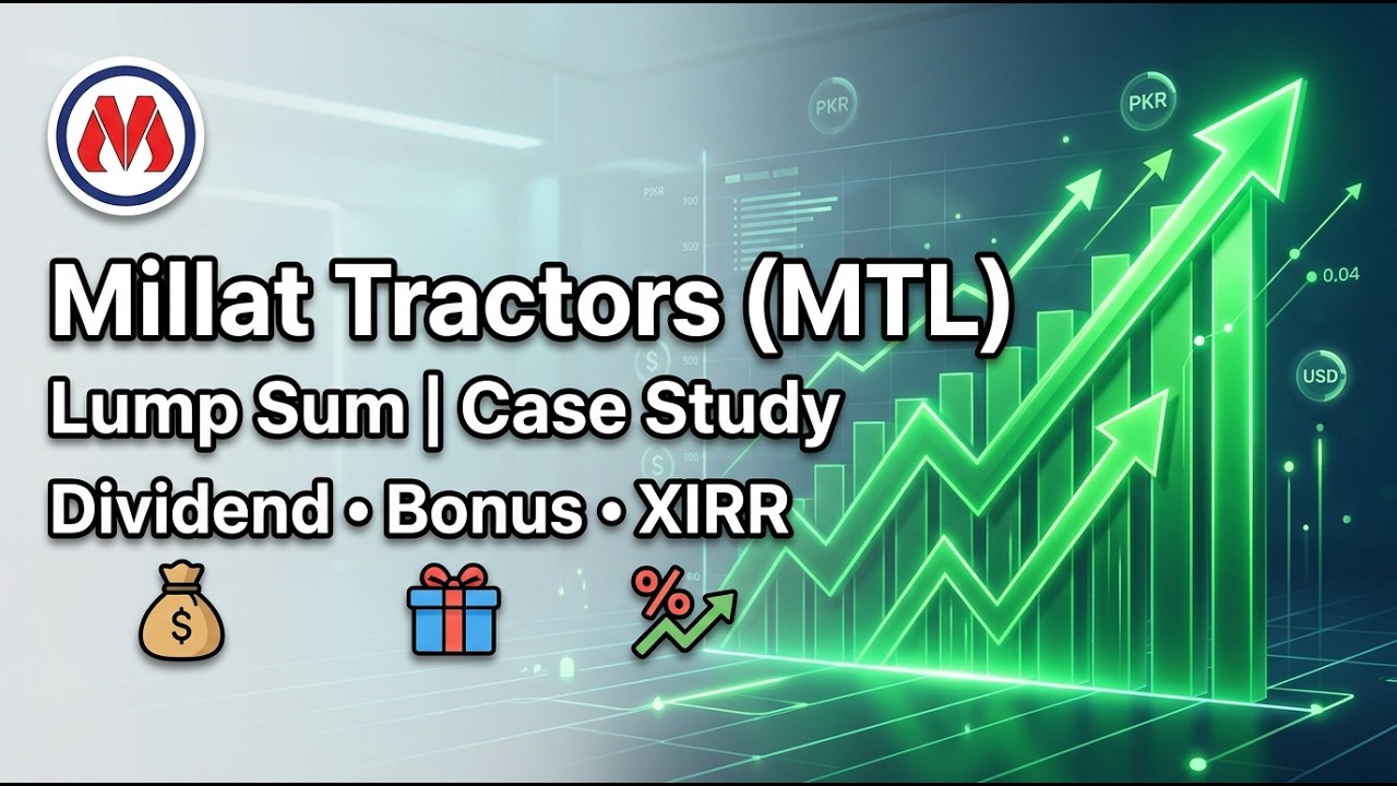 Millat Tractors (MTL) Lump Sum Investment Case Study | Dividend, Bonus, Tax, XIRR & Dollar Return