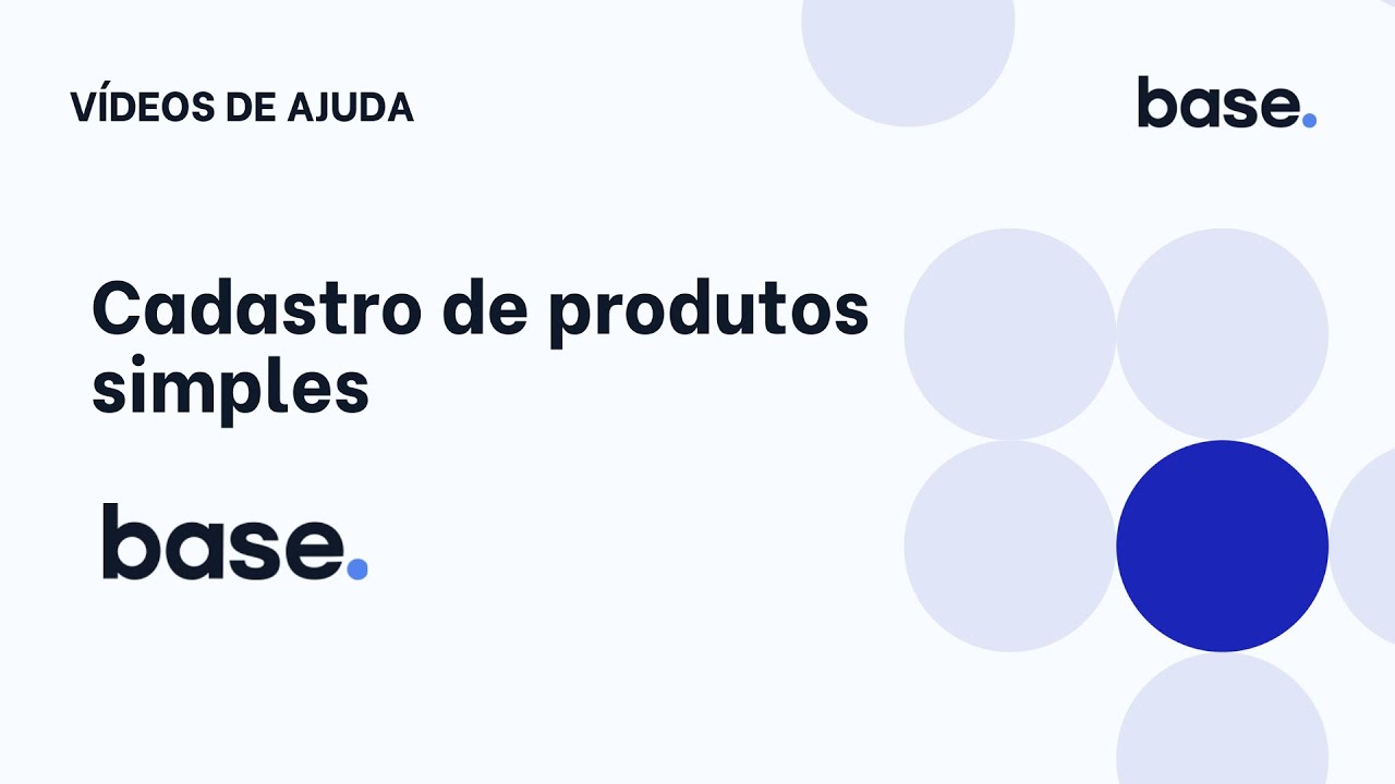 Base &ndash; Cadastro de produtos simples