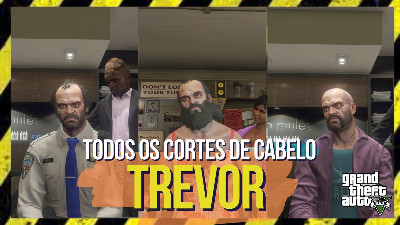 GTA 5- Todos os CORTES DE CABELO do Trevor (2/3)