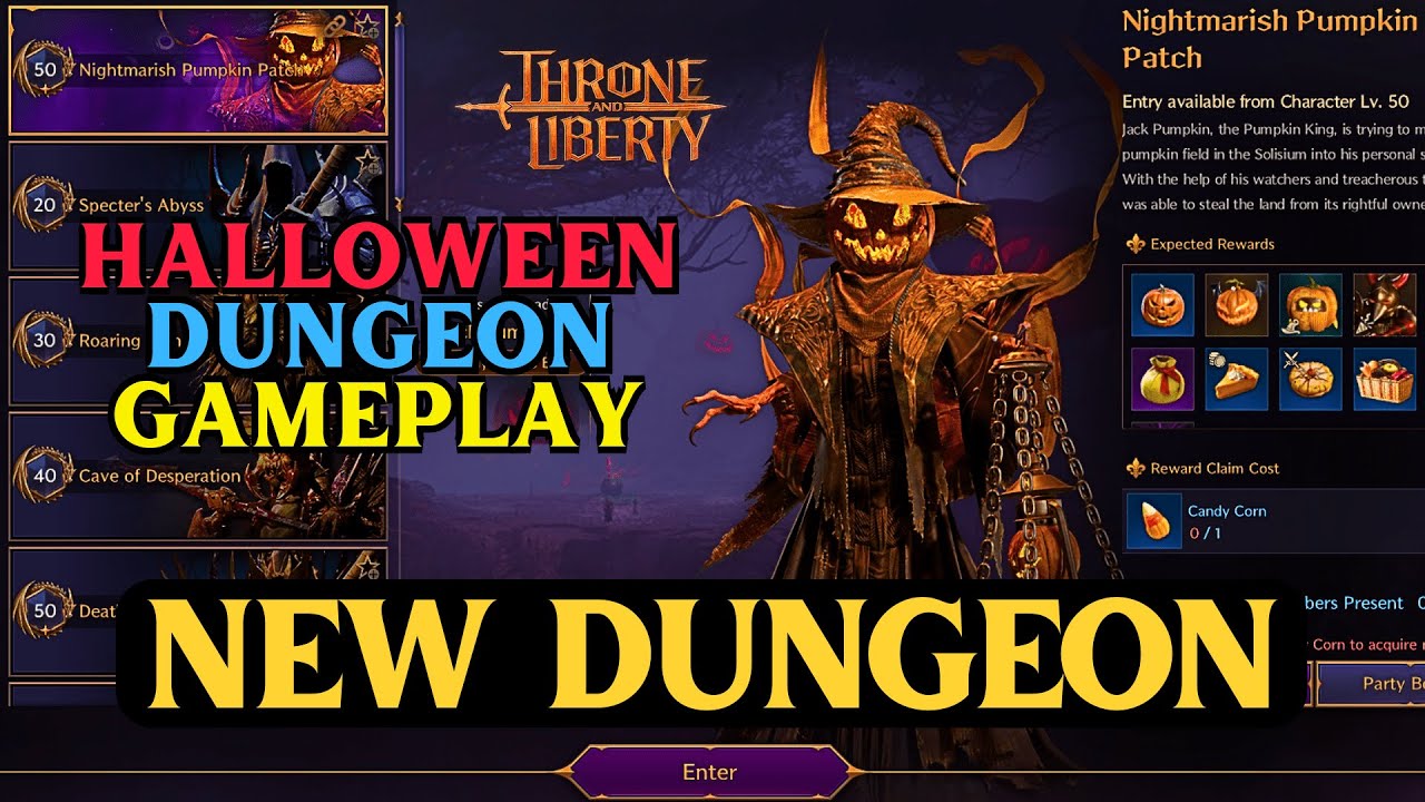 Throne and Liberty NEW HALLOWEEN DUNGEON GAMEPLAY KOREA - Get Ready For Tomorrow On Global Servers