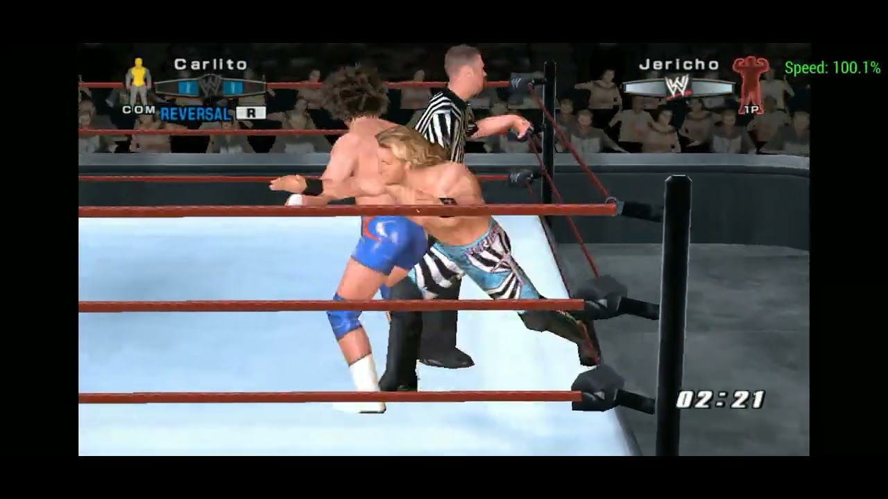 WWE smackdown vs raw 2006 psp(Carlito vs cris Jericho, intercontinental championship match BACKLASH)