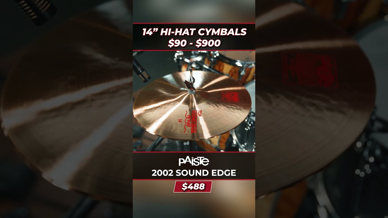 Hi-Hat Cymbals Compared | $90 - $900 #drums #drummer  #cymbals