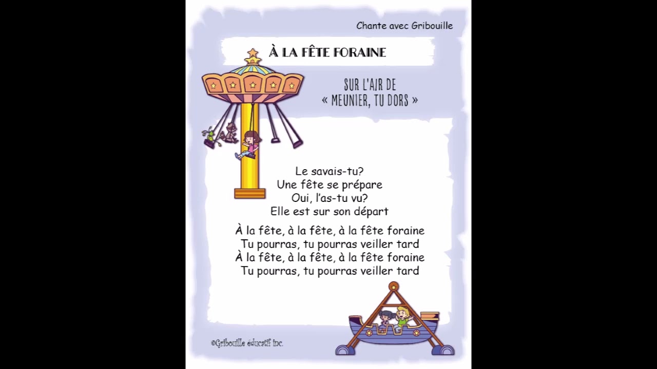 À la fête foraine - Comptine Gribouille