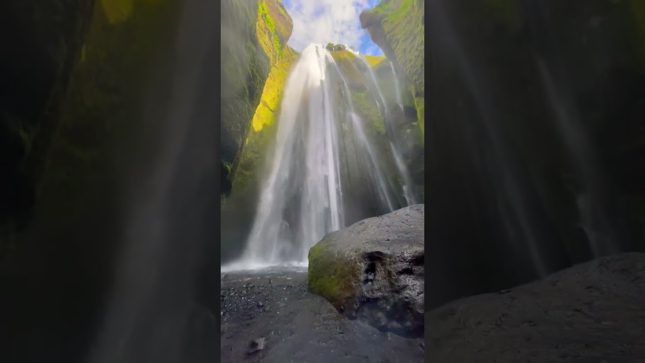 they said it's a secret waterfall, is it? #iceland #icelandroadtrip