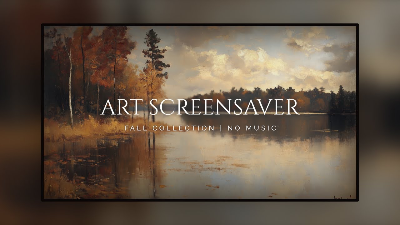 TV Screensaver | Autumn Lakeside: 1 Hour of Peaceful Art for Fall Ambience