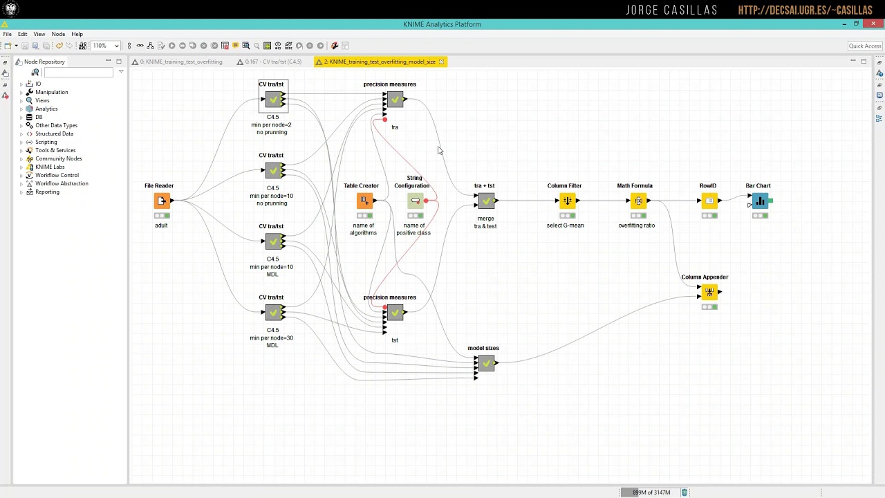 KNIME: gather several tables in a cross validation loop